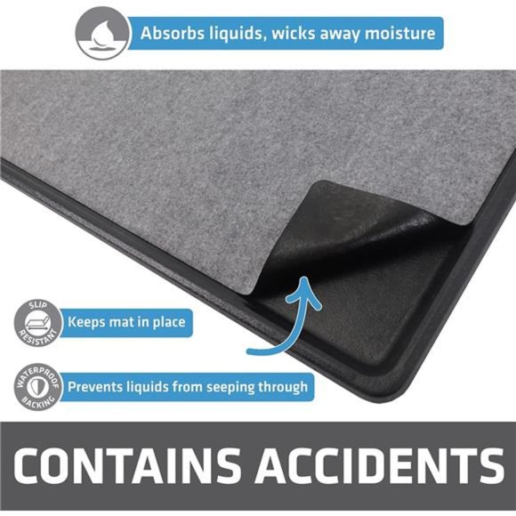 Dog Crate Mat Liner, Absorbs Urine, Waterproof, Non-Slip, Washable Puppy Pee Pad - Picture 3 of 7